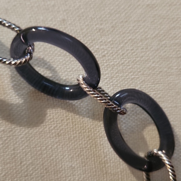 Anne Klein, Women's Necklace,  blue, silver, fashion jewelry,  10 inches Length - Picture 2 of 4